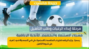 رسميًا.. وزارة الرياضة تفتح باب المنافسة لـ الاستحواذ على ناديي النجمة والأخدود تعرف على شروط التأهيل 1